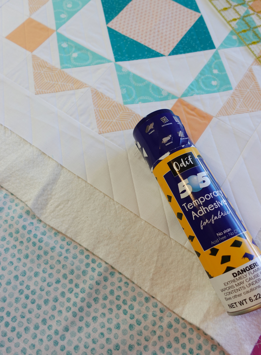 Quilters' favorite basting spray: ODIF 505 Temporary Fabric Adhesive